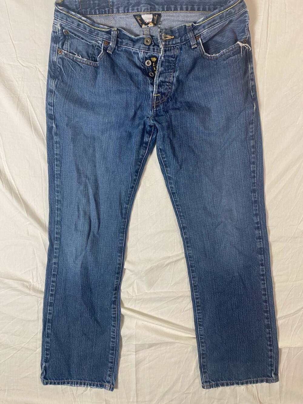 Lucky Brand Women's Button Fly Mid-Rise Straight Leg Jeans Size 32 (1066) - Picture 1 of 7
